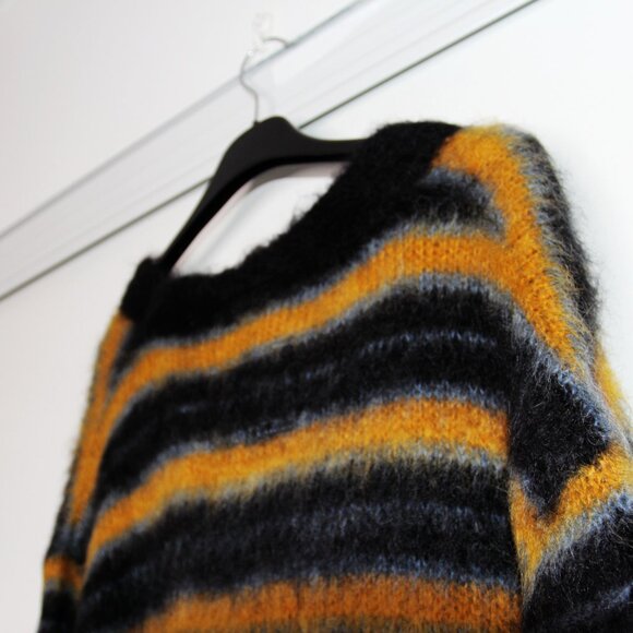 BNWT AW21 MARNI STRIPED FUZZY-WUZZY MOHAIR CARDIGAN 50 - Picture 5 of 11